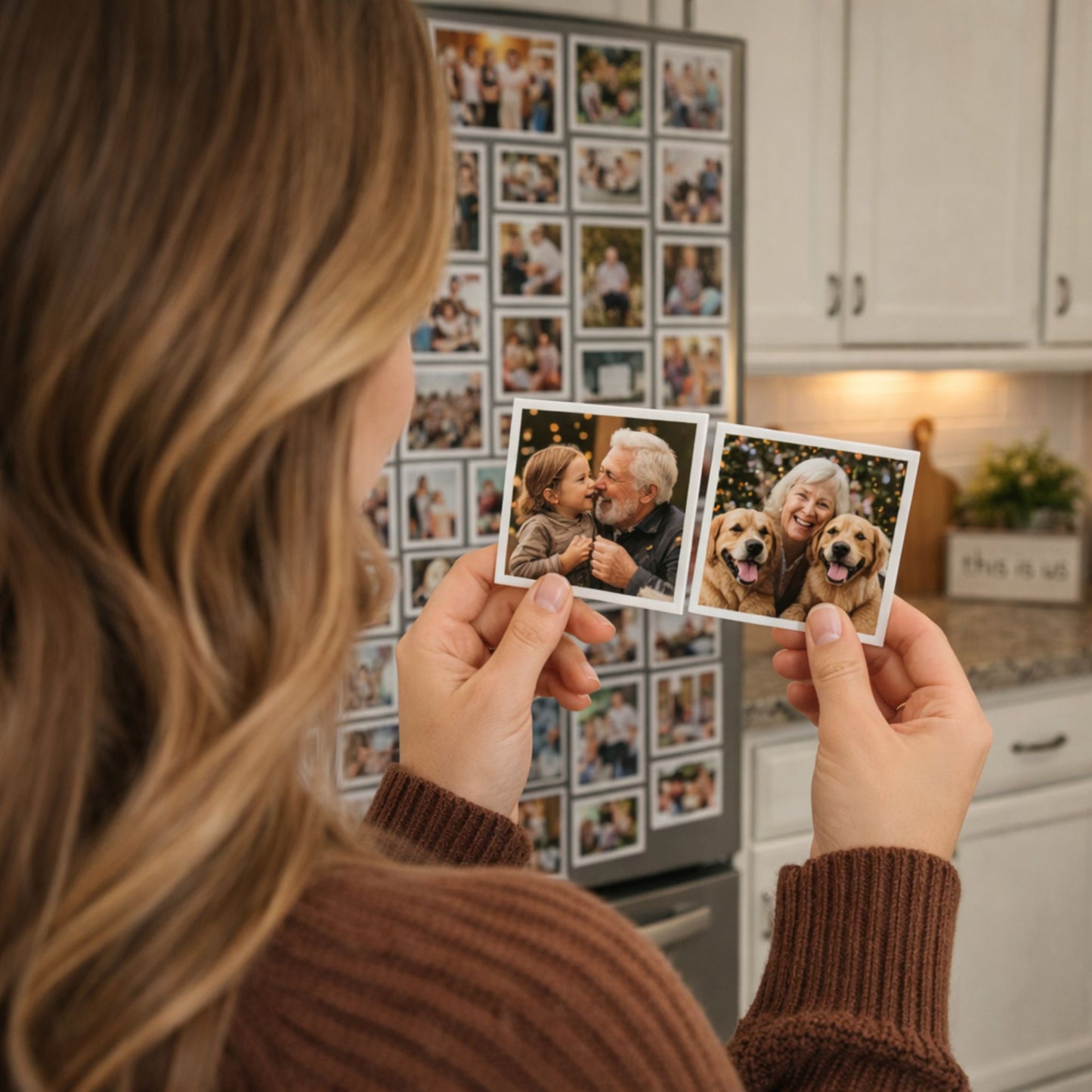 Custom Rectangle Photo Magnet Set – Personalized Photo Gift for Loved Ones