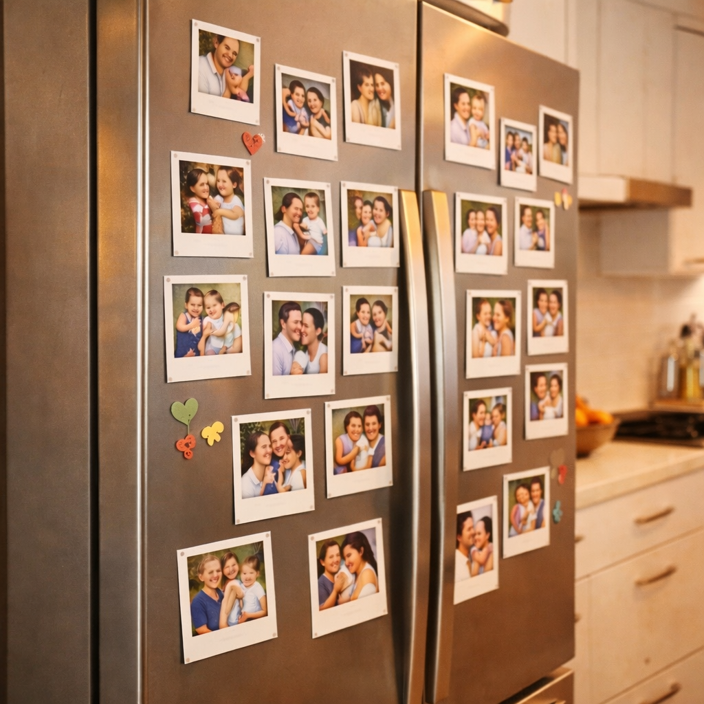 Retro Foto Magnetka – Personalizovaná spomienka pre tvoju chladničku alebo kanceláriu